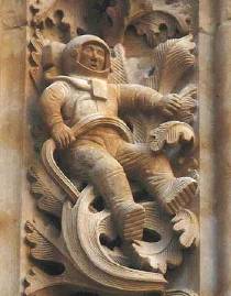 Carving of Astronaut
